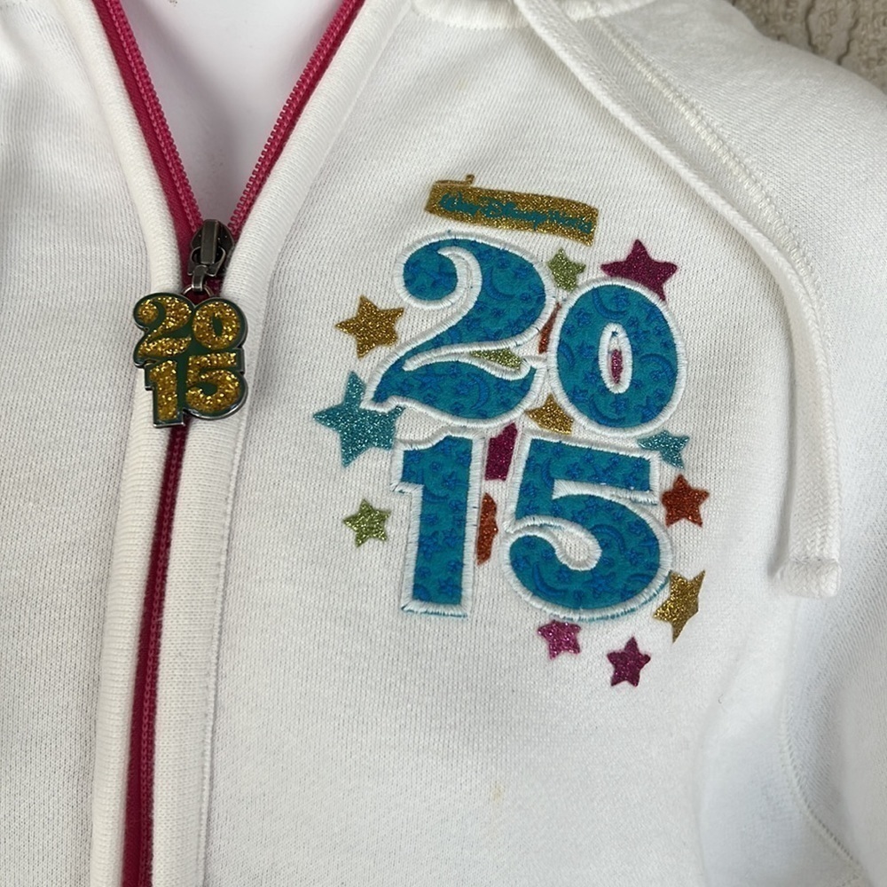 Disney Parks 2015 Mickey Mouse Full Zip Hoodie Sweatshirt Walt Disney World XS - Picture 2 of 11